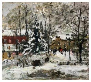 Magdalena Spasowicz, Landscape, Oil on Board