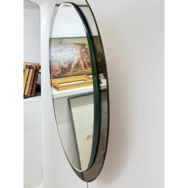 Italian Oval Mirror by Antonio Lupi by Crystal Luxor, 1970s For Sale - Image 10 of 11