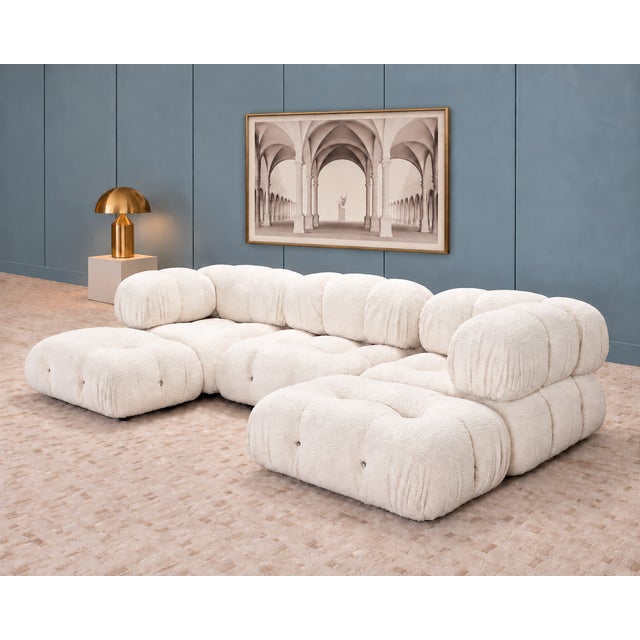 Modern Mario Bellini "Camaleonda" Boucle Sofa by B&b Italia Set of 5 For Sale - Image 3 of 18