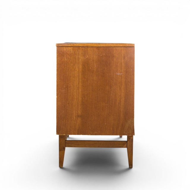Mid 20th Century Broyhill Brasilia Mid Century Walnut and Brass 9 Drawer Lowboy Dresser For Sale - Image 5 of 11