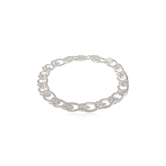 Not Yet Made - Made To Order Handcrafted Silver Linked Chain Bracelet by Carat&her in 8.75 Inches For Sale - Image 5 of 9