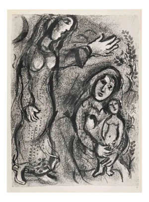 Marc Chagall, Agar, Servant of Sarah, Héliogravure, 1960