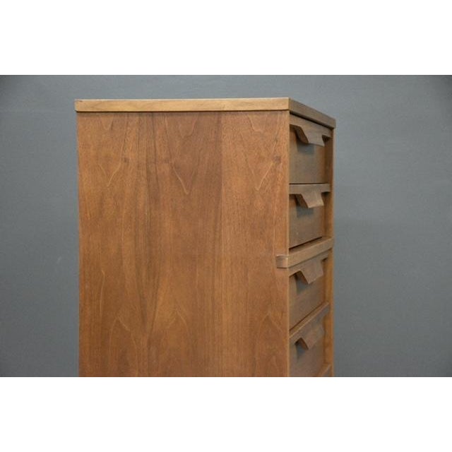 Brown 1960s Walnut Tall Dresser by Johnson Carper For Sale - Image 8 of 12