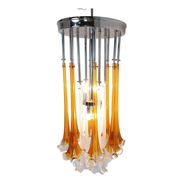 Vintage Chandelier by Paolo Venini, 1970s For Sale