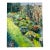 Garden Landscape + Fence Acrylic on Canvas, Unknown Artist. For Sale