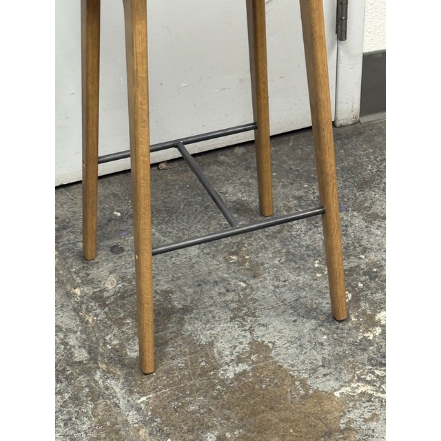 Norr11 Ny11 Bar Stool Light Smoked Oak + Spectrum Autumn Leather Seat For Sale - Image 10 of 12