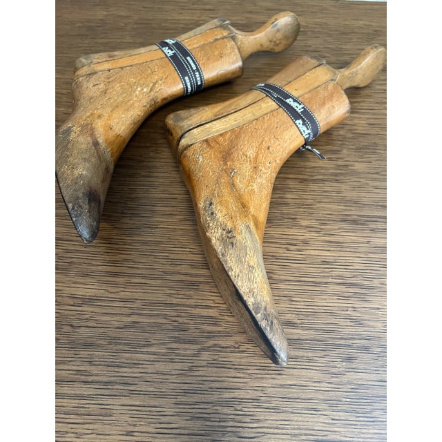Antique Edwardian Beech Shoe or Boot Stretchers C 1900, a Pair For Sale - Image 10 of 11