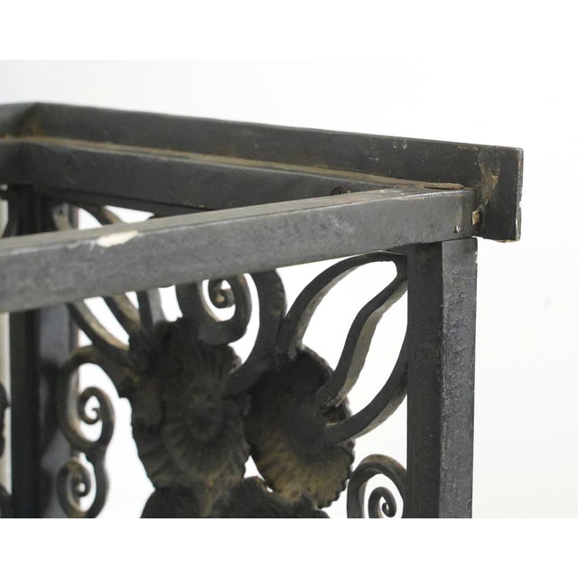 Vintage French Art Deco Wrought Iron Radiator Cover For Sale - Image 13 of 15