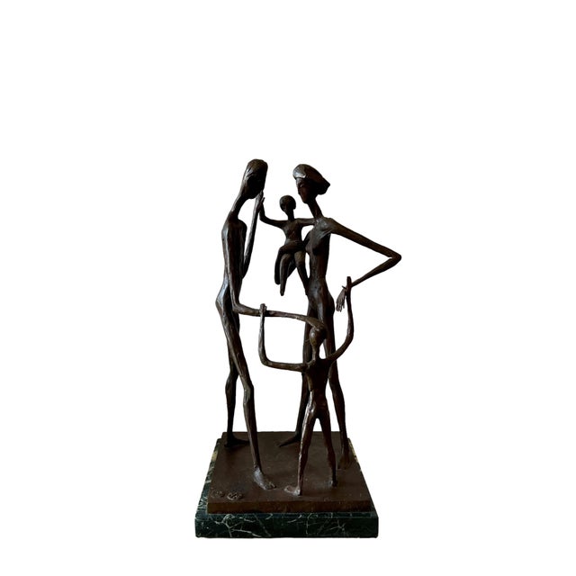 Wolfgang Behl, Large Modernist Bronze Abstract Figural Sculpture "Family" Wolfgang Behl For Sale - Image 11 of 14