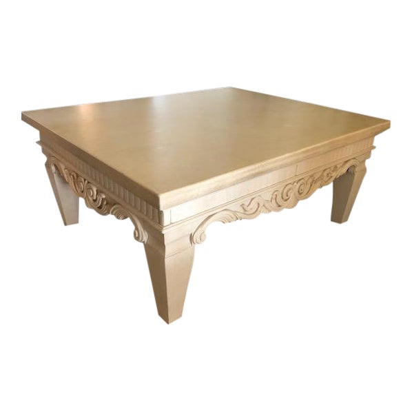 Drexel Heritage Cream Wood Coffee Table Chairish
