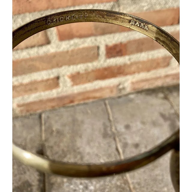 Metal Mid-Century French Brass Candleholder, 1950s For Sale - Image 7 of 17