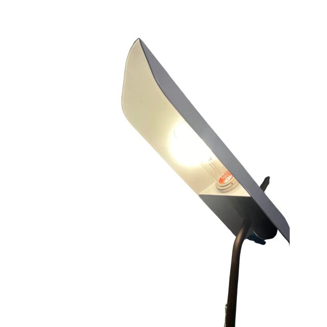 Visual Comfort Adjustable Antiqued Brass & White Floor Lamp For Sale - Image 9 of 11