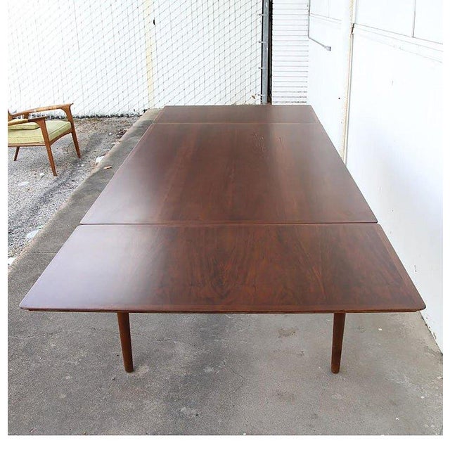 Arne Vodder Mid 20th Century Arne Vodder George Tanier Siebart Mobler Extendable Dining Table Ck Dims For Sale - Image 4 of 6