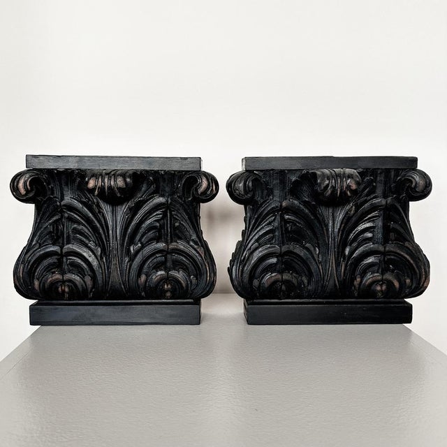 Vintage Wood Sculptures, 1890s, Set of 2, in Very Good conditions. Designed 1890 to 1919