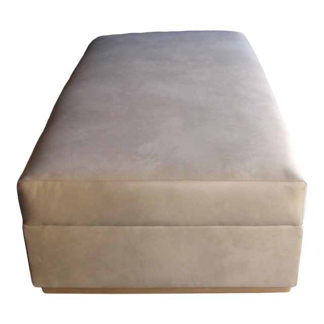 Contemporary Brown Leather Bench Chairish