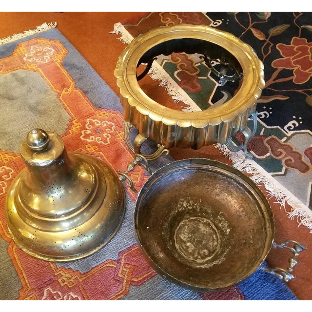 Traditional 19th Century Brass and Copper Three-Part Brazier For Sale - Image 3 of 8
