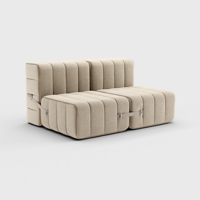 2-Seater Modular Sofa in Jet Fabric by Ambivalenz, Set of 4 For Sale - Image 4 of 18