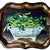 English Keller Charles Toleware Serving Tray With Stephanie Hoppen Artwork Featuring Blue and White Porcelain For Sale - Image 3 of 11