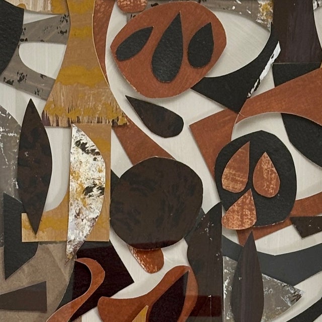 Original art painted collage by robin. Mixed media on paper made in France. Framed under polystyrene with acid free mat....