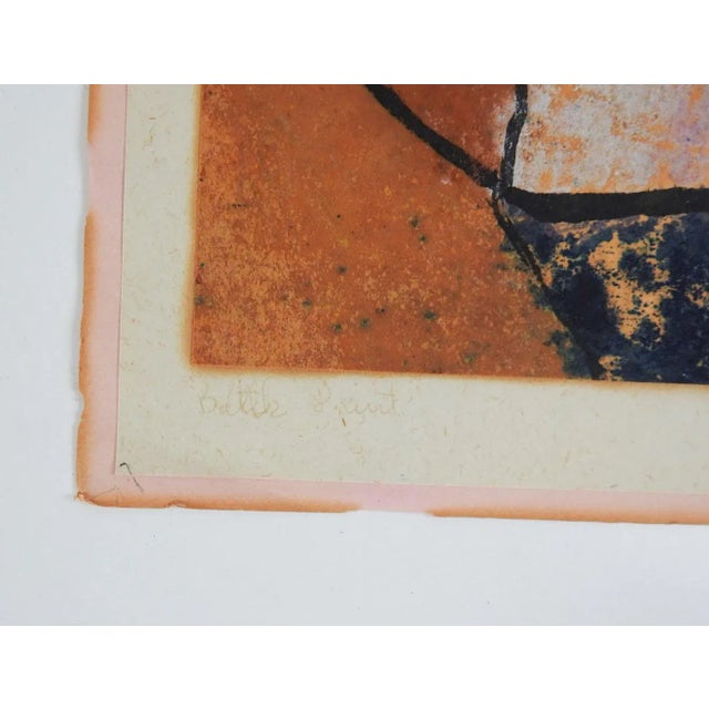 Late 20th century mixed media batik print on paper. Signed Preot Buxton, Titled Bugs Bugs Bugs along lower edge of...