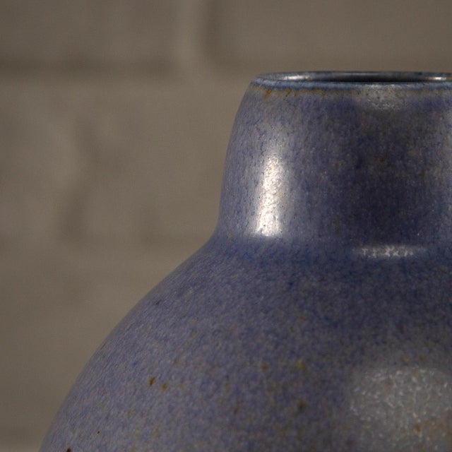 Ceramic Blue Hares Fur Glazed Vase from Saxbo, Denmark, 1930s For Sale - Image 7 of 13