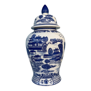 Vintage Chinese Asian Lidded Ginger Jar