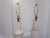 1950s 1950s Pair of White Plaster Mid Century Modern Lamps For Sale - Image 5 of 8