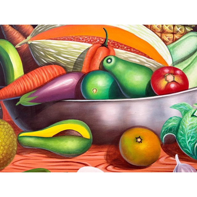 Haitian Fruit Painting purchased by my husband in 2015. He was a doctor who arrived in Haiti to provide medical relief...