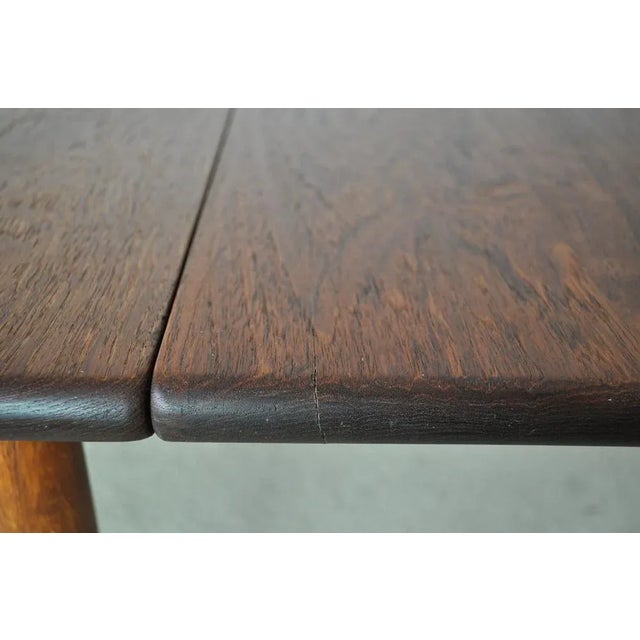 Drop Leaf Side Table in Solid Teak and Oak by Hans J. Wegner for Getama For Sale - Image 13 of 17