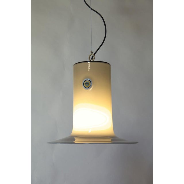 Lattimo Ceiling Lamp in Gray Murano Glass by Gae Aulenti for Vistosi, Murrina For Sale - Image 5 of 18