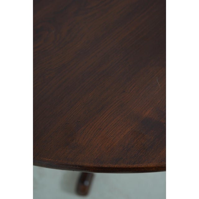 Antique English Oak Tilt-Top Round Breakfast Table For Sale - Image 11 of 16