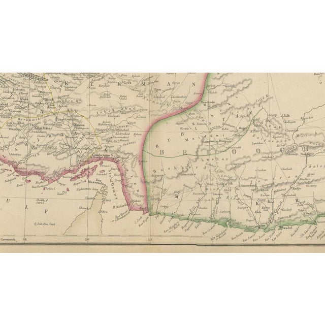 Antique Map of Middle Eastern Region, 1860 For Sale - Image 11 of 12