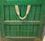 Early 20th Century Primitive Folk Art Green Painted Trunk or Hinged Storage Trunk, Chest or Side Table For Sale - Image 5 of 8