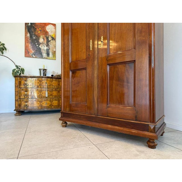 Wood Gründerzeit Wardrobe in Walnut For Sale - Image 7 of 16