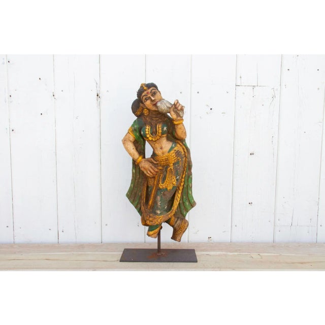 Indian Antique Indian Stone Celestial Dancer For Sale - Image 3 of 10