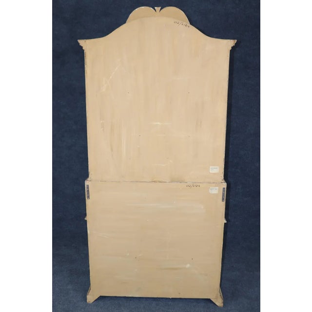 Metal 1940s Italian Venetian Secretary Desk – Hand-Painted Floral Decor, Distressed Finish For Sale - Image 7 of 10