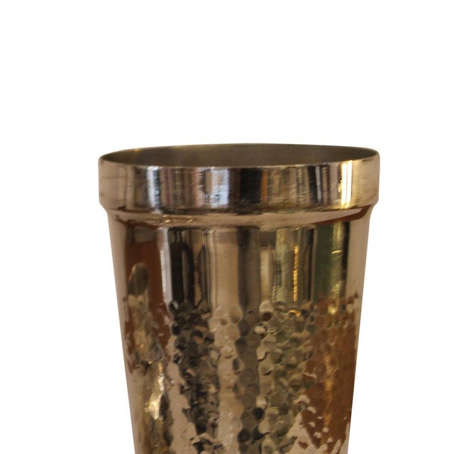 Metal Hammered Alpaca Cocktail Shaker, Italy, 1960 For Sale - Image 7 of 9