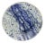Studio Art Pottery Platter Cobalt Blue and White Splash Coastal Style 12.5" For Sale