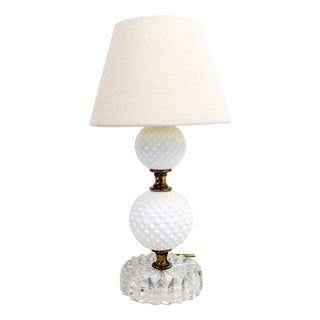 Mid-Century Glass Table Lamp, 1950s For Sale