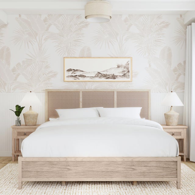 The Flagstaff collection brings a sense of relaxed elegance to your home with its gorgeous desert sand finish and cane...