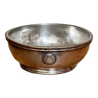 Antique Silver Plate Bowl Trinkets Hotel Deshler Crested For Sale