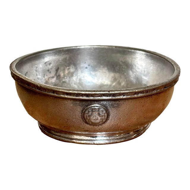 Antique Silver Plate Bowl Trinkets Hotel Deshler Crested For Sale