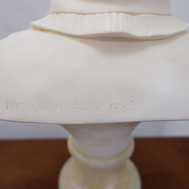 Stone Jean-Antoine Houdon, Bust of Alexandre Brongniart, 1970s, Porcelain & Alabaster For Sale - Image 7 of 18
