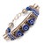 Early 21st Century Nepal Design Lapis Lazuli & Silver Bohemian Bracelet For Sale - Image 5 of 7
