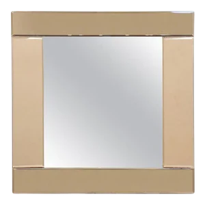Art Deco Era Square Wall Mirror From England (H 20 1/4 X W 20 1/4)