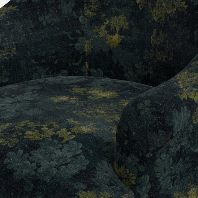 Textile Josephine Fringe Chair in Verdure Navy For Sale - Image 7 of 7