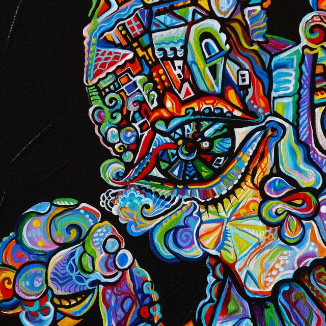 This is a one of a kind original abstract cubist acrylic painting on canvas by San Diego artist, Alexander Arshansky. Its...