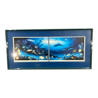 "Living Reef" Two-Paneled Lithograph by Robert Wyland For Sale