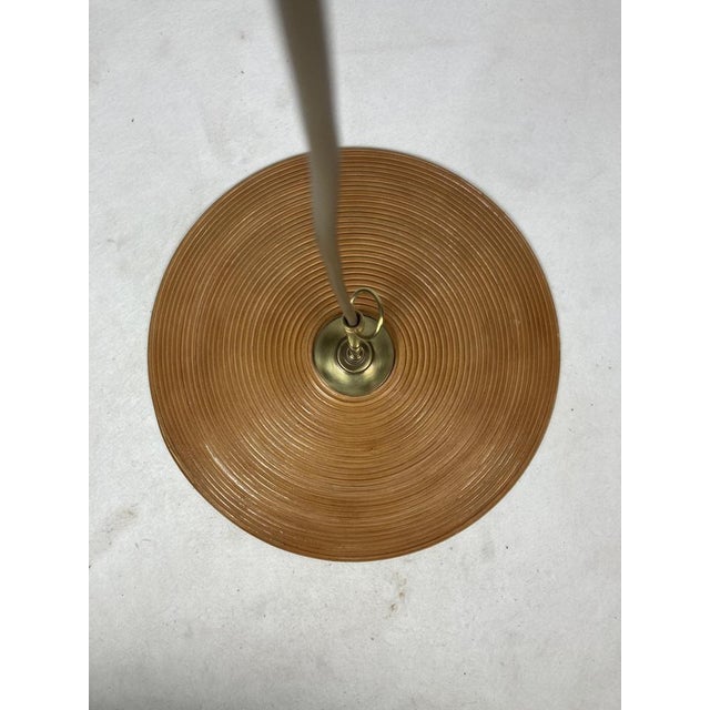Pencil Split Reed, Rattan, Bamboo & Brass Pendant Lamp, 1970s For Sale - Image 6 of 17