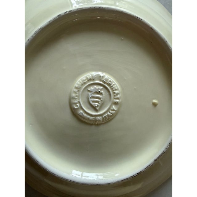 Peach Vintage Italian Hand Painted Pasta Bowls by Ceramiche Tadinate - a Pair For Sale - Image 8 of 9